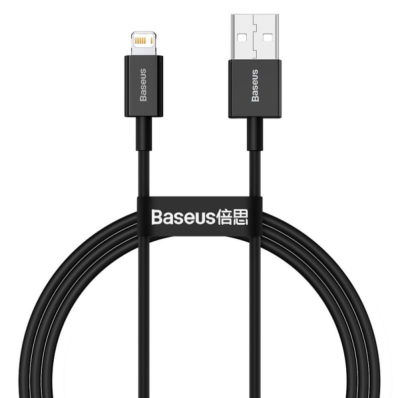Kabelis USB - Lightning cable 1m Melna