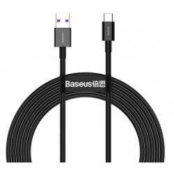 Kabelis Cable USB - USB TypeC 66W 6A 2m Melna