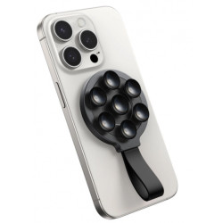 Pašportretu kāts/statīvs Magnetic phone holder with suction cups Black