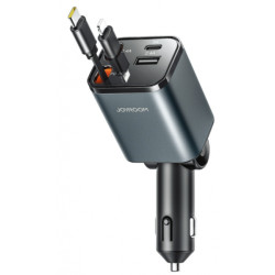 Auto lādētājs JR-CCL05 45W with 2 Cables Black