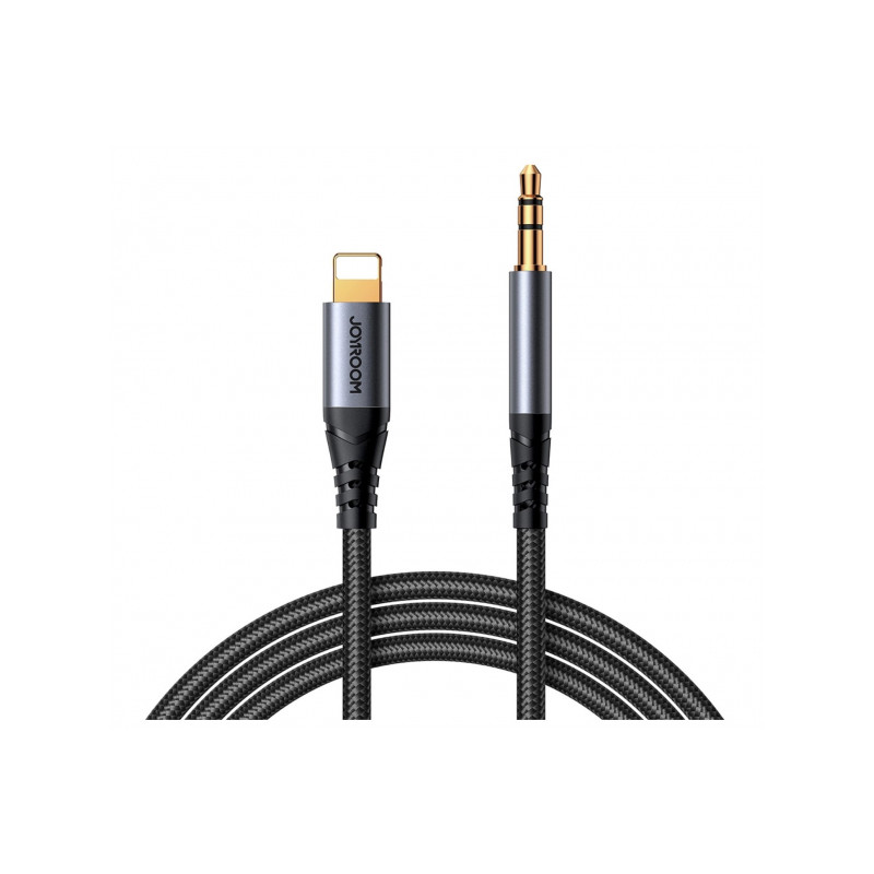 Audio kabelis Audio Cable SY-A06 3.5 mm / Lightning cable 1.2 m Melna