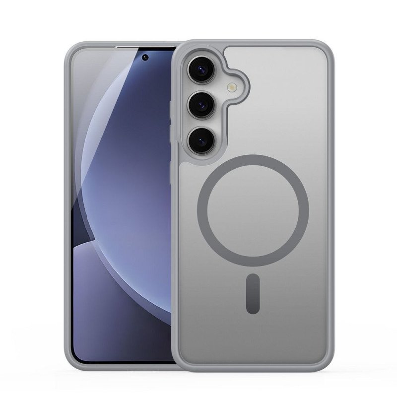 Viedtālruņa aizmugurējais vāciņš Samsung Galaxy S25 Yind MagSafe Pelēka, Caurspīdīga