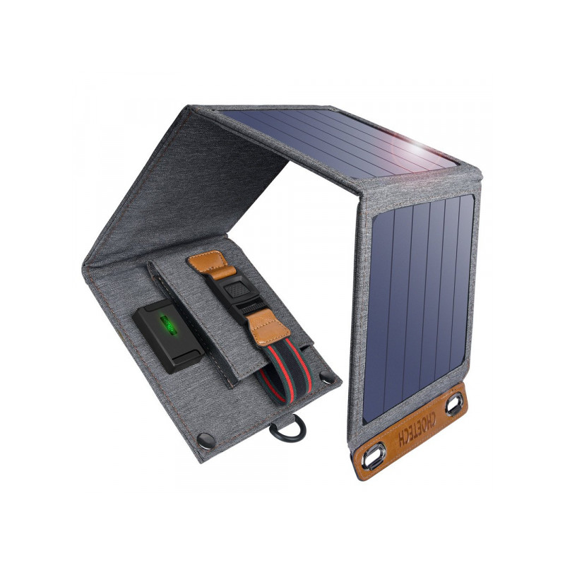 Portatīvs saules bateriju lādētājs SC004_14W Pelēka