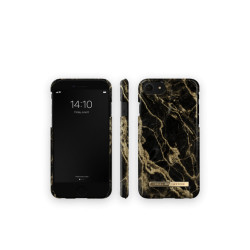 Viedtālruņa aizmugurējais vāciņš Apple iPhone 7 / 8 / SE 20 / SE 22 Golden Smoke Marble Melna, Zelta, Ar Dizainu