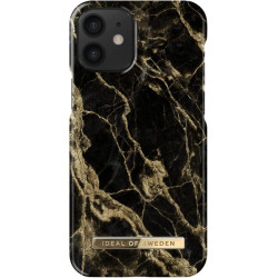 Viedtālruņa aizmugurējais vāciņš Apple iPhone 12 Pro Golden Smoke Marble Black, Gold, With Design