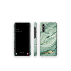 Viedtālruņa aizmugurējais vāciņš Samsung Galaxy S21 Mint Swirl Marble Mint, With Design