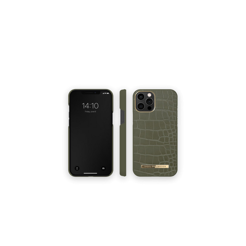Nutitelefoni tagakaas Õun iPhone 12 Pro Max Khaki krokodill Khaki roheline