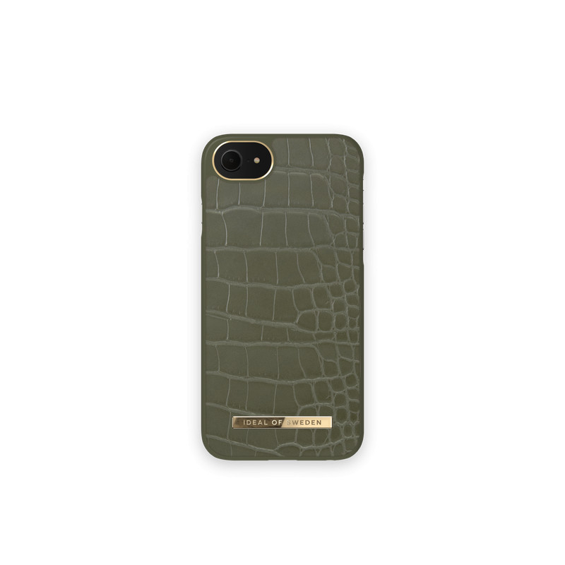 Viedtālruņa aizmugurējais vāciņš Apple iPhone 7 / 8 / SE 20 / SE 22 Khaki Croco Haki zaļa