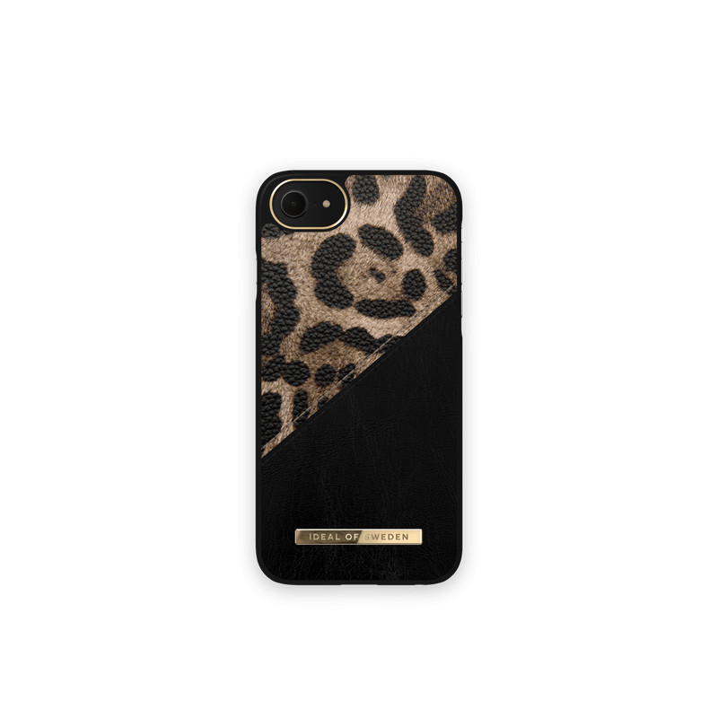 Viedtālruņa aizmugurējais vāciņš Apple iPhone 7 / 8 / SE 20 / SE 22 Midnight Leoprd Melna, Ar Dizainu
