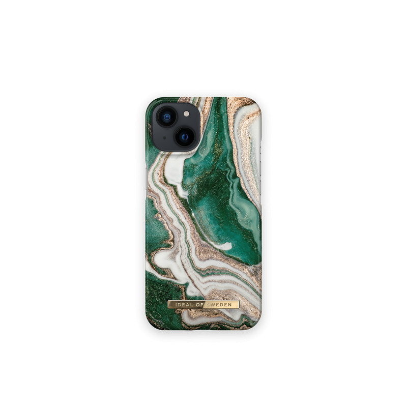 Viedtālruņa aizmugurējais vāciņš Apple iPhone 13 Golden Jade Marble Bēša, Zaļa, Ar Dizainu