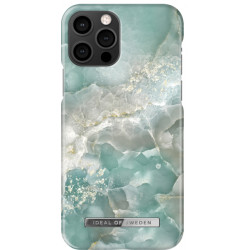 Viedtālruņa aizmugurējais vāciņš Apple iPhone 12 Pro Azura Marble Turquoise Blue, Mint, With Design