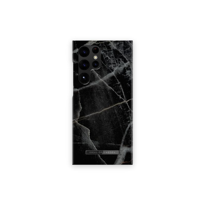 Viedtālruņa aizmugurējais vāciņš Samsung Galaxy S23 Ultra Black Thunder Marble Melna, Pelēka, Ar Dizainu