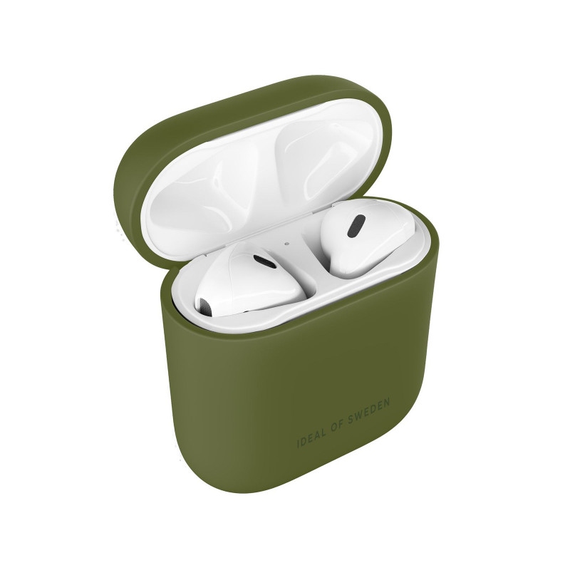 Bezvadu austiņu apvalks Apple Silicone case Haki zaļa