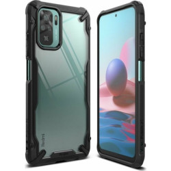 Viedtālruņa aizmugurējais vāciņš Xiaomi Redmi Note 10/10S Fusion X Black, Transparent