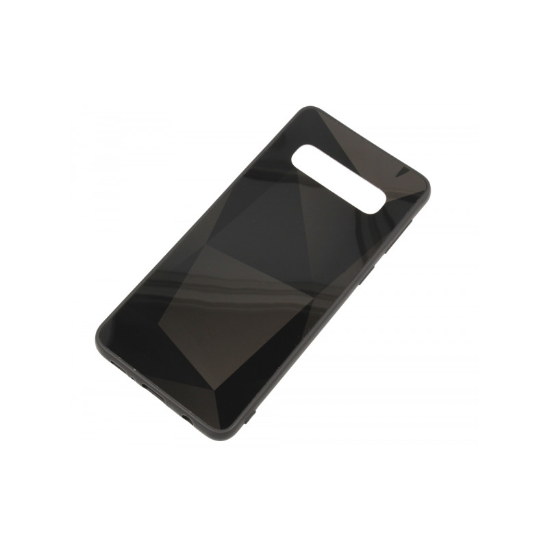 Viedtālruņa aizmugurējais vāciņš Samsung Galaxy S10 Diamond Stone Melna
