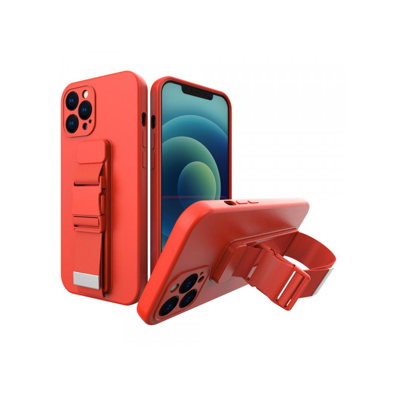 Viedtālruņa aizmugurējais vāciņš Apple iPhone 7 / 8 / SE 20 / SE 22 Rope Case Gel Sarkana