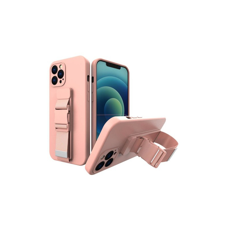 Viedtālruņa aizmugurējais vāciņš Apple iPhone 7 / 8 / SE 20 / SE 22 Rope Case Gel Rozā