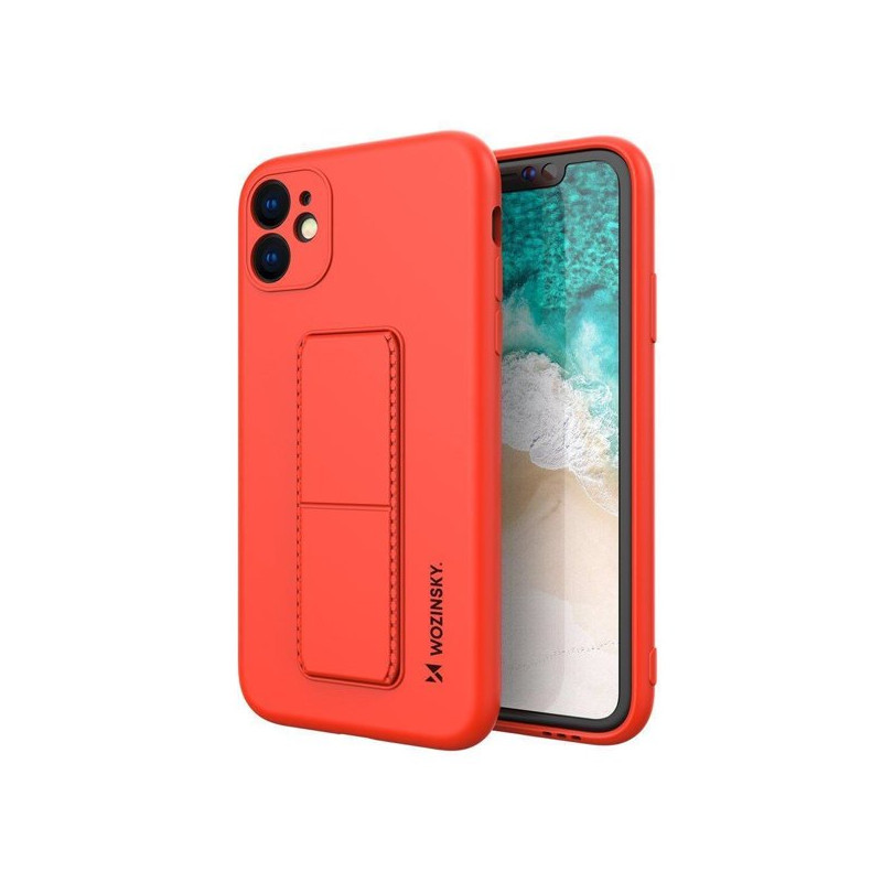 Viedtālruņa aizmugurējais vāciņš Samsung Galaxy A52 / A52 5G / A52s 5G Kickstand Case Sarkana