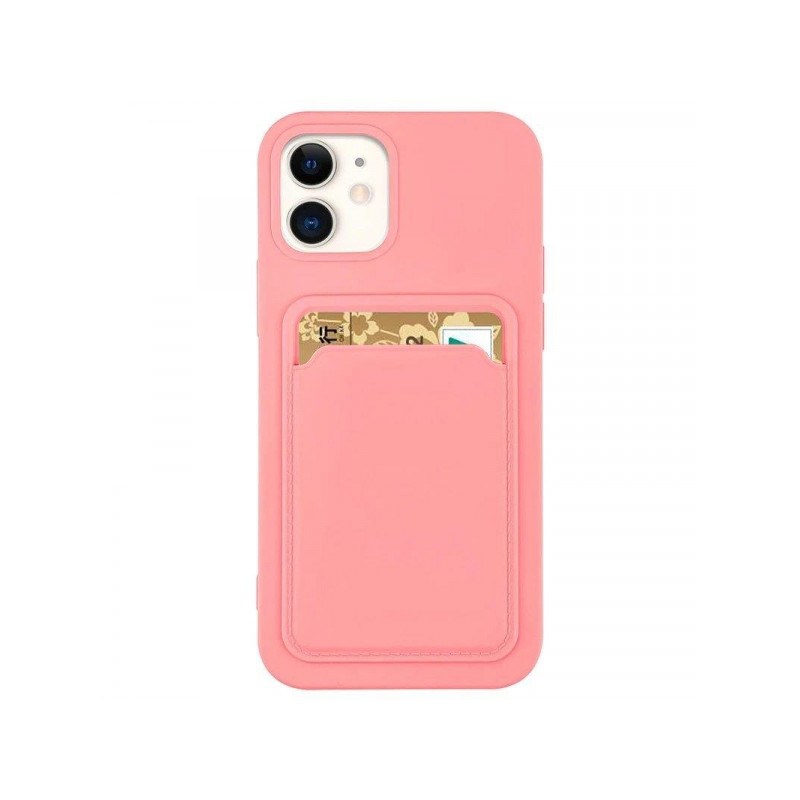 Viedtālruņa aizmugurējais vāciņš Samsung Galaxy A52 / A52 5G / A52s 5G CARD Case Rozā