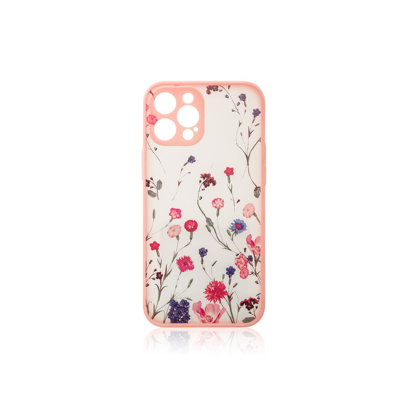 Viedtālruņa aizmugurējais vāciņš Apple iPhone 13 Pro Max Design Case flower Rozā