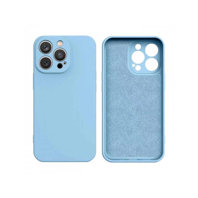 Viedtālruņa aizmugurējais vāciņš Apple iPhone 14 Pro Silicone case Gaiši zila