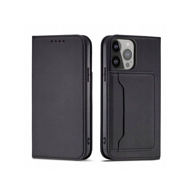 Viedtālruņa atveramais maciņš Samsung Galaxy A23 5G Magnet Card Case Melna