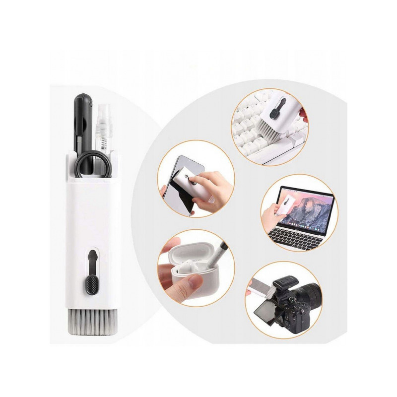 Ekrānu tīrīšanas līdzeklis Multifunctional 7in1 cleaning set Pelēka