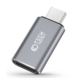 Kabeļa pārveidotājs Adapter USB-C (male) / Lightning (female) Pelēka