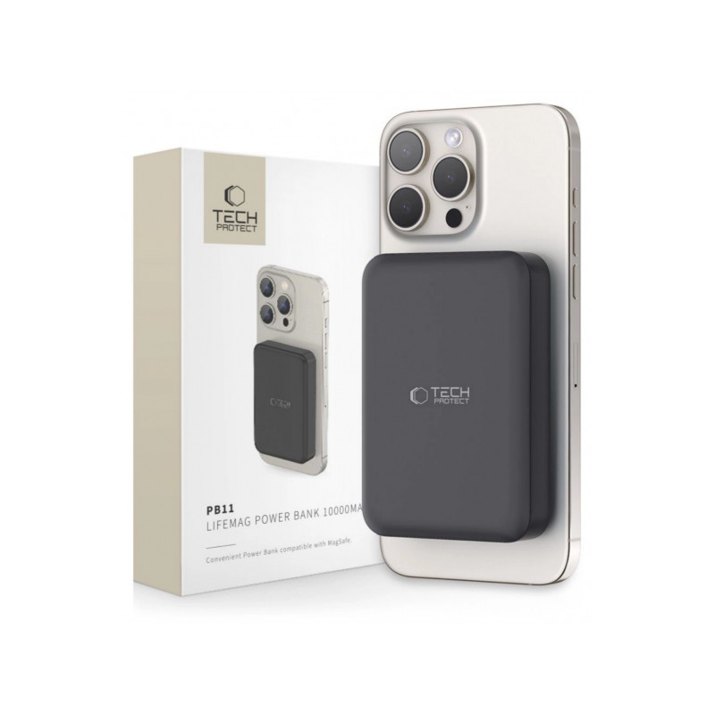 Väline aku MagSafe akupank 10000mAh 15W Must