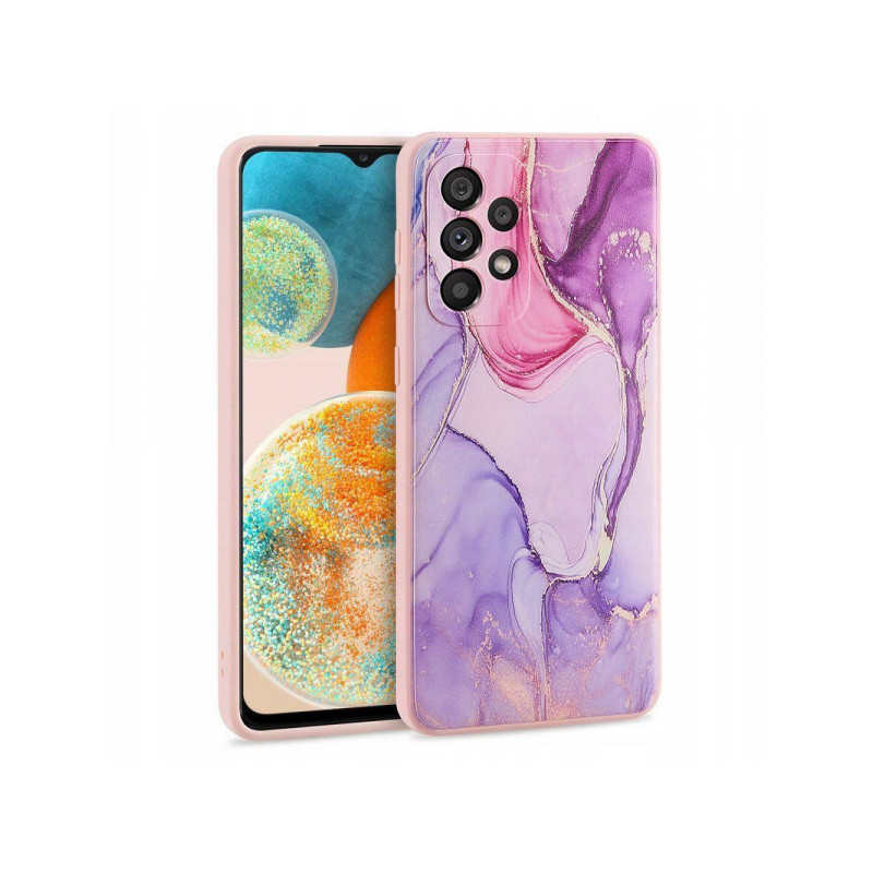 Viedtālruņa aizmugurējais vāciņš Samsung Galaxy A14 5G Marble2 Mixed/clear