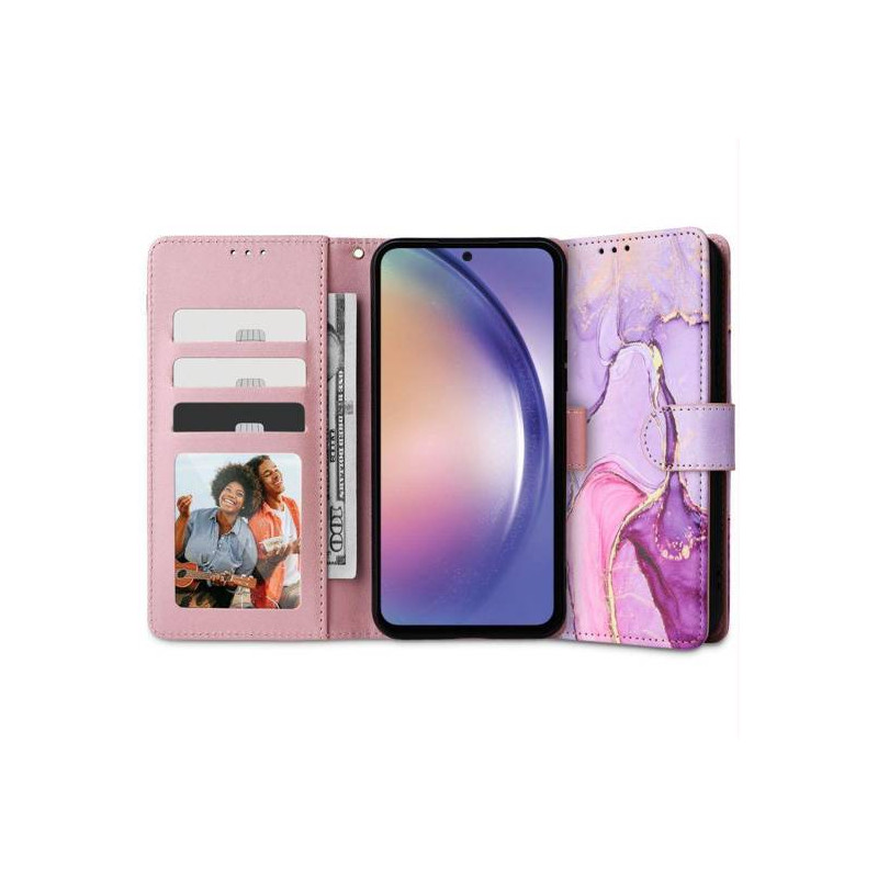 Viedtālruņa atveramais maciņš Samsung Galaxy A14 5G Rahakott Violetne, Disaini järgi