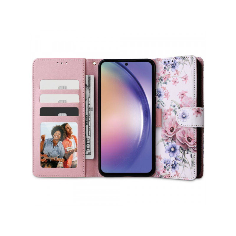 Viedtālruņa atveramais maciņš Xiaomi Redmi 12 4G Wallet Balta, Ar Dizainu