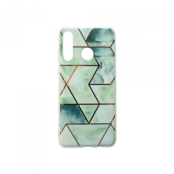Viedtālruņa aizmugurējais vāciņš Huawei P30 Lite Geometric Marmur Green, With Design