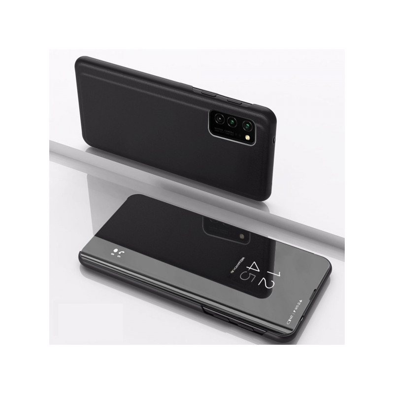 Nutitelefoni klapiümbris Samsung Galaxy A72 / A72 5G Nutikas selge vaade Must