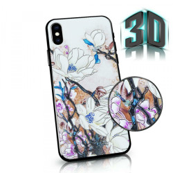 Viedtālruņa aizmugurējais vāciņš Samsung Galaxy S20 Ultra Flowers 3D White, With Design