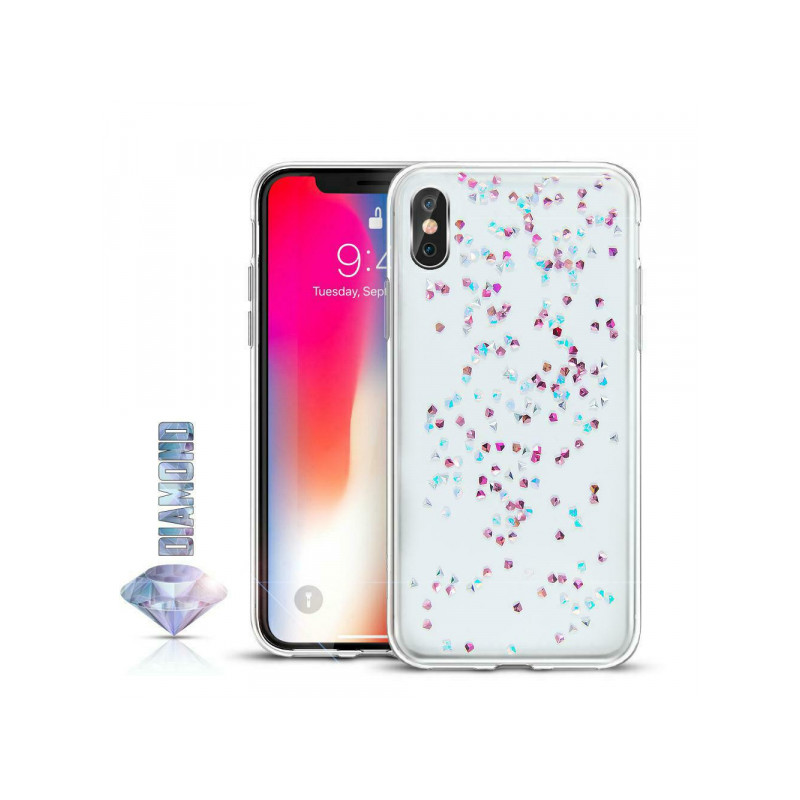 Viedtālruņa aizmugurējais vāciņš Huawei P40 Lite Diamond Caurspīdīga, Ar Dizainu