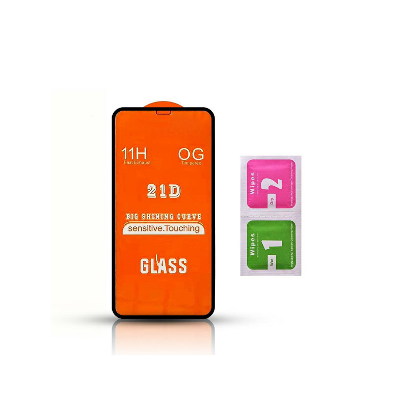 Nutitelefoni kaitseklaas Õun iPhone XS Max Täisliim 21D must