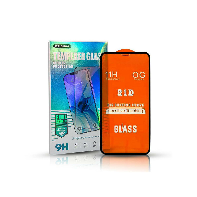 Viedtālruņa aizsargstikls Samsung Galaxy A21S Full Glue 21D Black