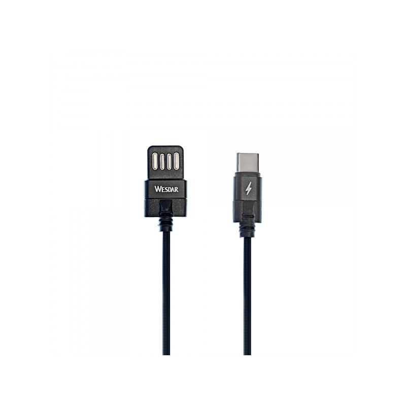 Kabelis T52 USB-A to Type-C Melna
