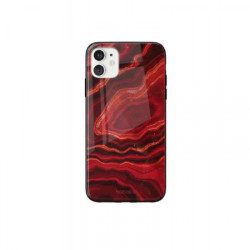 Viedtālruņa aizmugurējais vāciņš Huawei P30 Lite Glass Marble 012 Red, With Design