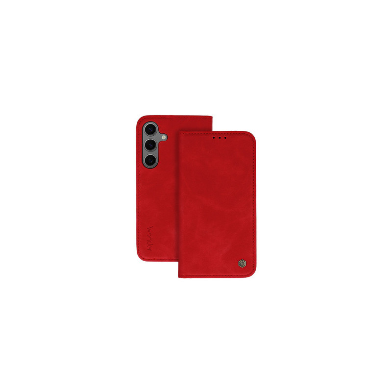 Viedtālruņa atveramais maciņš Samsung Galaxy S25 Ultra Smart Case Sarkana