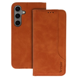 Viedtālruņa atveramais maciņš Samsung Galaxy S24 FE Wonder Prime Case Brown