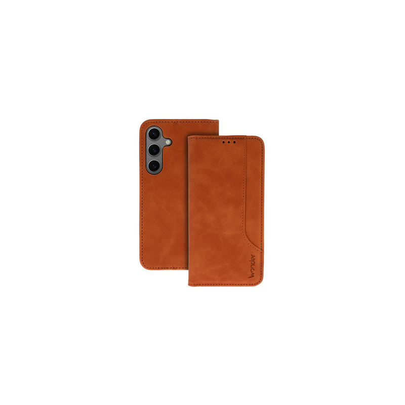 Viedtālruņa atveramais maciņš Samsung Galaxy S24 FE Wonder Prime Case Brown