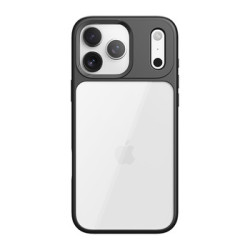 Viedtālruņa aizmugurējais vāciņš Apple iPhone 17 Pro Rock Guard Lens Case Black, Transparent