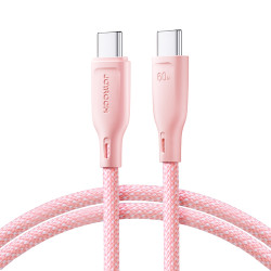 Kabelis Multi Color USB-C / USB-C 60W cable 1m S-A34 Rozā