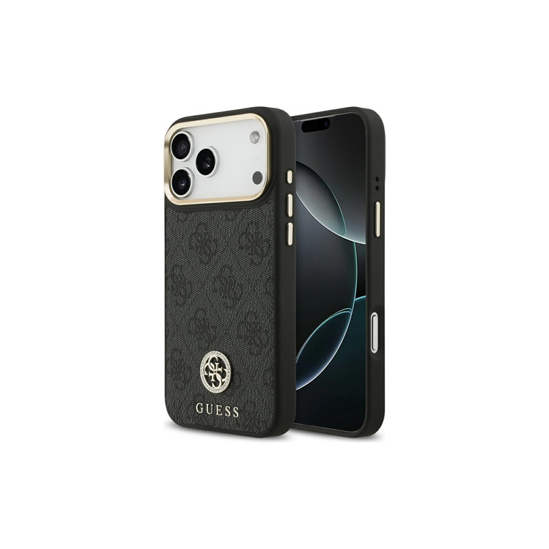 Viedtālruņa aizmugurējais vāciņš Apple iPhone 17 Pro Max Logo Strass 4G Melna