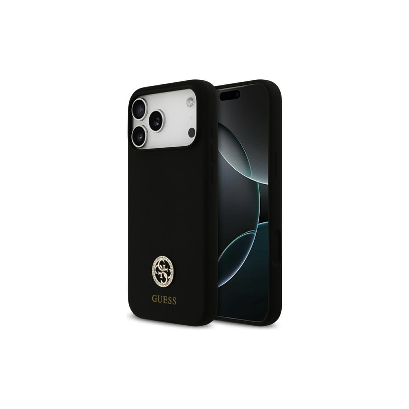 Viedtālruņa aizmugurējais vāciņš Apple iPhone 17 Pro Max Metal Outline Mag Zelta, Caurspīdīga