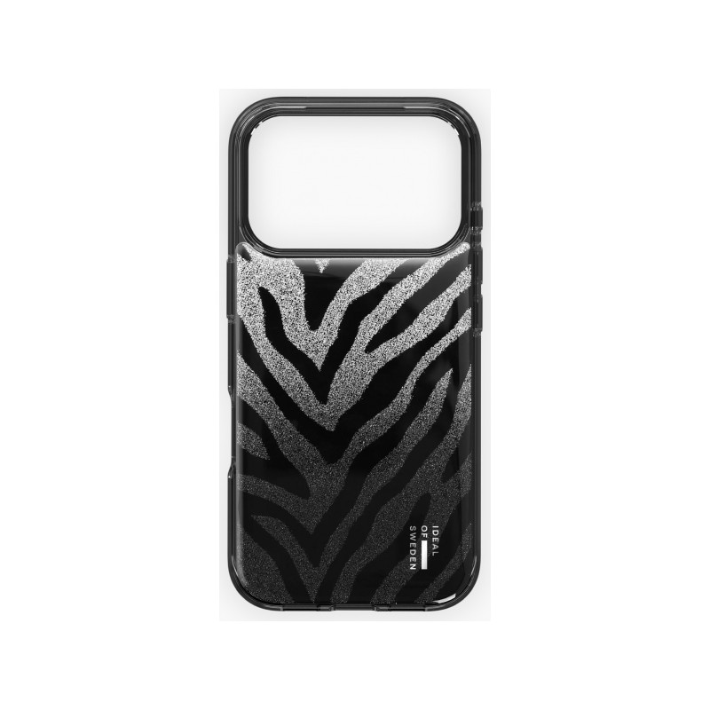 Viedtālruņa aizmugurējais vāciņš Apple iPhone 16 Pro Zebra Clear Case Black