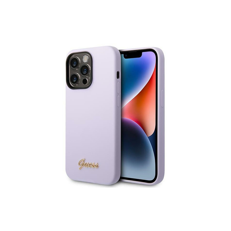 Viedtālruņa aizmugurējais vāciņš Apple iPhone 14 Pro Max 4G Metal Logo Violeta