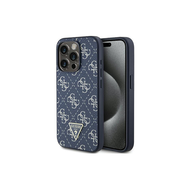 Viedtālruņa aizmugurējais vāciņš Apple iPhone 15 Pro Triangle Metal Logo Zila